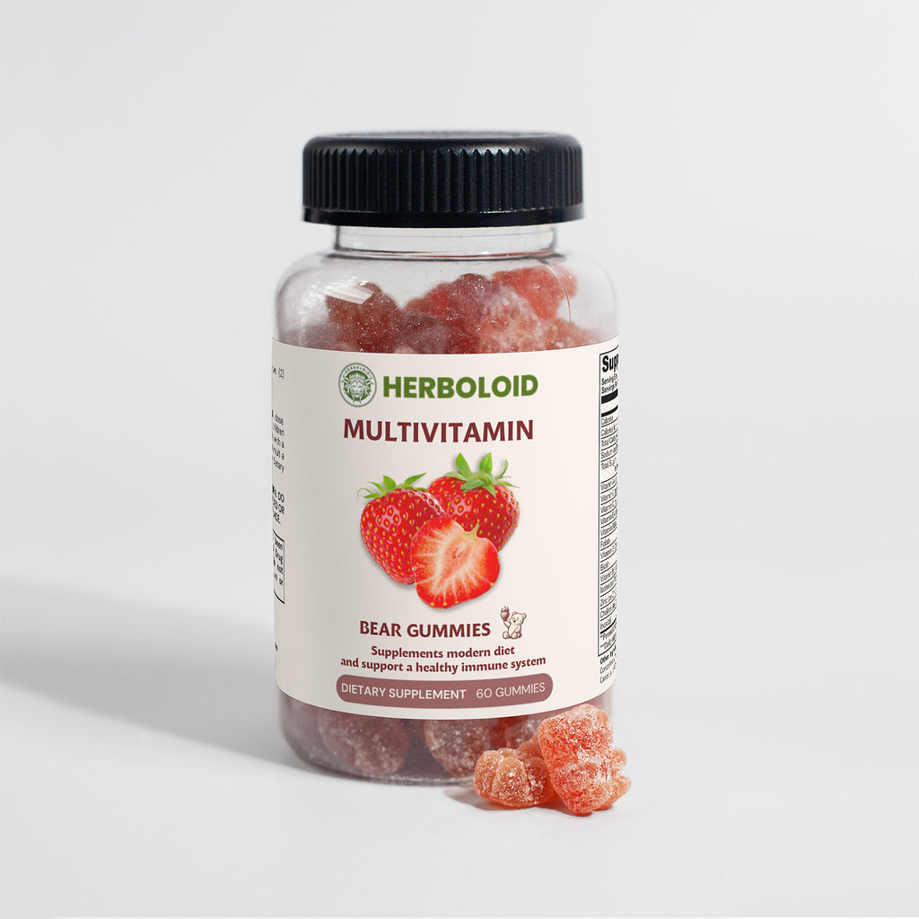 Multivitamin Bear Gummies HERBOLOID, Dietary Supplement, Strawberry flavor