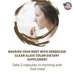 Herboloid Clean Slate Colon Detox Supplement I Cleanse, Purify, Eliminate Toxins, Metabolism Boost, Diet, Weight Loss Aid I Fiber, Oat, Alfalfa, Psyllium, Rhubarb