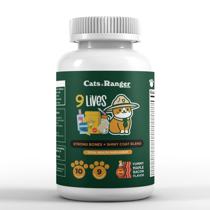 Herboloid Handmade 9 Lives Probiotic Supplement for Cats, Pet Skincare Supplements and Pet Hair Care Supplements, Kitty Health Supplement