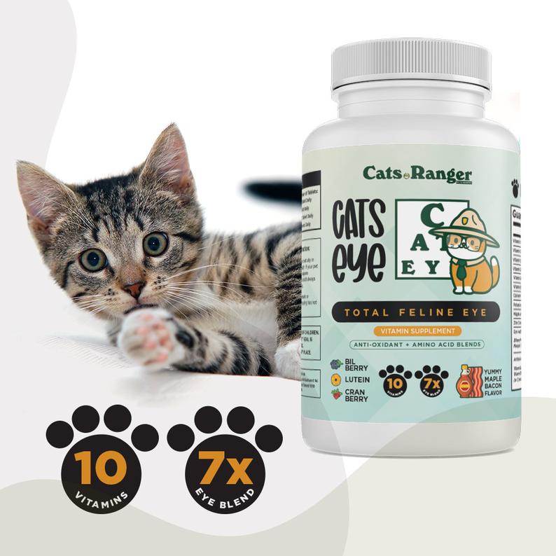 Herboloid Handmade Cats Ranger Eye Health Supplement for Obscured Vision, Amino Acid Pet Supplements, Health Support Supplements for Cats