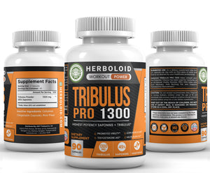 FLASH SALE Herboloid Get Ripped Men's Power Pack Natural Tribulus, PCT, Testosterone, Workout Recovery, Lean Muscle, Metabolism Aid (3 Pack)