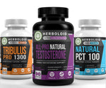 FLASH SALE Herboloid Get Ripped Men's Power Pack Natural Tribulus, PCT, Testosterone, Workout Recovery, Lean Muscle, Metabolism Aid (3 Pack)