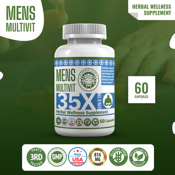 FLASH SALE Herboloid Mens Multi-Vitamin, Herbal Supplement I Prostate, Sexual Health, Immune, Gym, Performance, Mental, Colon Support