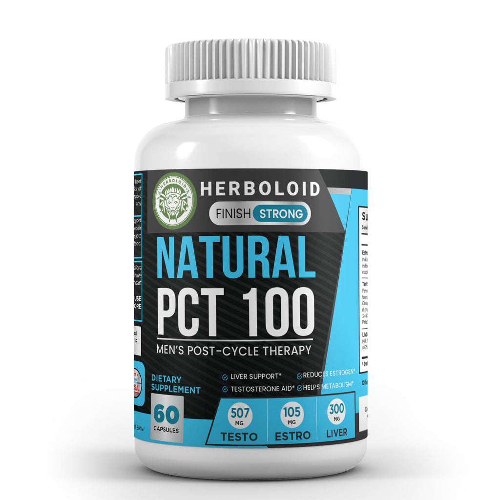 Herboloid Natural PCT 100 Post Cycle Therapy I TESTOSTERONE AID, LIVER SUPPORT AND ESTROGEN BLOCKER