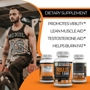 <transcy>Herboloid Get Ripped Men&#39;s Gym Power Pack อาหารเสริม (Tribulus Pro 1300, Natural PCT 100, All-Pro Natural Testosterone)</transcy>