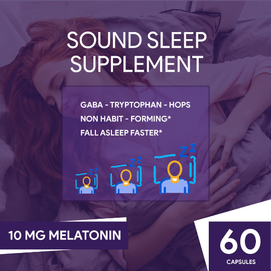 Herboloid Herbal Sweet Dreams Sound Sleep 10 Herbs + 10 MG Melatonin Supplement I L-Theanine, Ashwagandha, GABA, Hops & Tryptophan I Drug Free - 3RD Party Tested - Made in USA