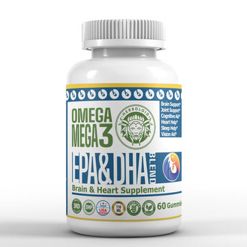 FLASH SALE Herboloid Omega Mega 3, 6, 9 Brain Memory Focus EPA & DHA I Joint, Heart, Immunity, Anti-Inflammatory Fish Oil Cholesterol